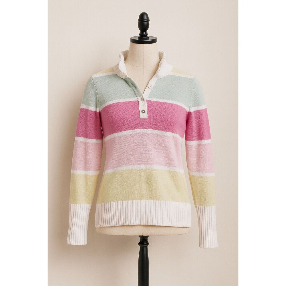Together Pastel Stripe Cotton Sweater S